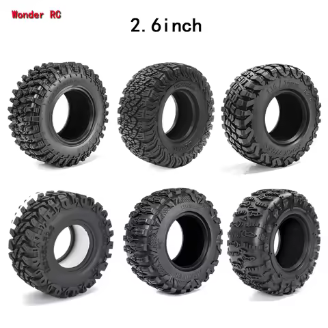 4PCS 2.6inch Rubber Tire for 1/8 RC Crawler Car CROSSRC YK4082 YK4083 H8H TRX4 1:7 Croboll MK07 4WD 