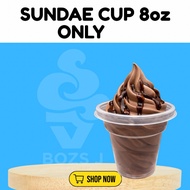 Sundae Cup with Lid 6oz/8oz Clear Plastic Ice Cream Cup