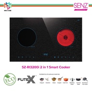 Senz SZ-RI3200i 2 in 1 Smart Induction & Ceramic Cooker Hob Dual Heating Zone 4000W Power Output SZ-