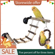 PAT Bird Cage Ladder Nature Wood Bird Cage Perch Stand Bird Cage Perch Accessories Rest Holder Standing Rack For
