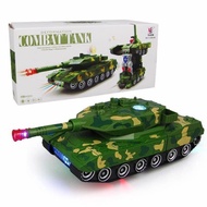 CHILDREN'S TOY TANK INTO A ROBOT | DEFORMATION COMBAT TANK 2IN1 SOUND&LIGHT | BUMP N GO BATTERY TANK