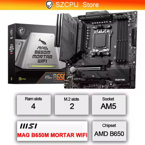 MSI MAG B650M MORTAR WIFI New Micro-ATX AMD B650 DDR5 6400+(OC) MHz M.2 USB3.2 192G Double Channel S