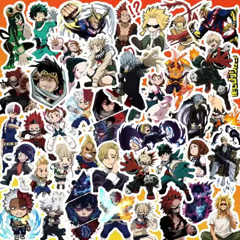 76pcs My Hero Academia (MHA / Boku no Hero Academia) Waterproof Sticker SetPerfect Gift for Fans