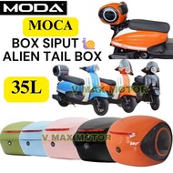 Box Siput Moda Moca Box Motorcycle Top Box Alien Box Universal Comel Box 35L Siput Box (Top Box Only