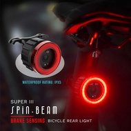 Spin-Beam Brake Sensing Bicycle Rear Light Back Tail Lights Road Bike MTB RB Mountain Bikes Cycling Lampu