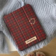 Vintage Red Plaid Heart "Be Good, Do Good" Flat Protective Case Compatible With Apple IPad 11th Gen,