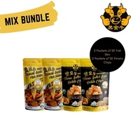 Black Taurus 4 Mix Bundle with 2 Salted Egg Fish Skin and 2 Salted Egg Potato Chips