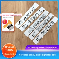 Suitable for Mercedes-Benz C-Class Car Logo c260lc180c63 c300 Tail Sticker Four-Wheel Drive Tail Log