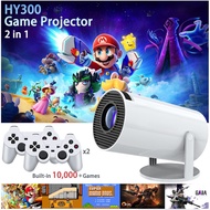 HY300 Mini Projector Portable Home Projector Phone Projector Game Projector 10000 Built-in Games Sup