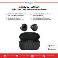 Infinity by HARMAN Spin One TWS Wireless Earbuds Dual EQ Mode Touch Control Long Battery Life IPX4 S