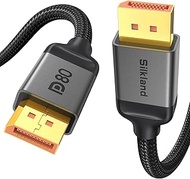 Silkland 80Gbps DisplayPort Cable 2.1 16.5FT/5M, [16K@60Hz, 8K@240Hz, 4K@540Hz 360Hz 240Hz] DP 2.1 C