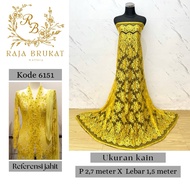 Code 6151 - Glossy Laminated Brocade Panel Fabric - Grade B - Length 2.7 m Width 1.5 m - Material fo