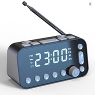 Digital Alarm Clock Radio 3.5 Inch LED Large Display Battery Operated Volume Adjustable FM/DAB Clock Radio with Dual USB Ports Backlight Sleep Timer