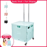 Trolley Storage Box Adjustable Portable Foldable Supermarket Shopping Cart with Wheels