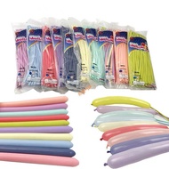 100pcs 260 Macarons Magical Balloons Magic Long Strip Ballon Shiny Chrome Tying Twist latex Balloon 