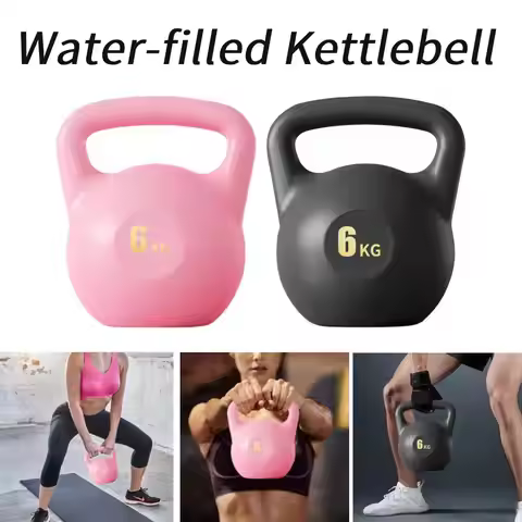 6KG Water-filled Kettlebell Soft Kettlebell Shock-Proof Kettlebell Weights Anti Slip Grip Dumbbell W