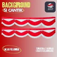 SICANTIK BACKGROUND FLAG (9 METERS) 10 WAVES FULL SIZE