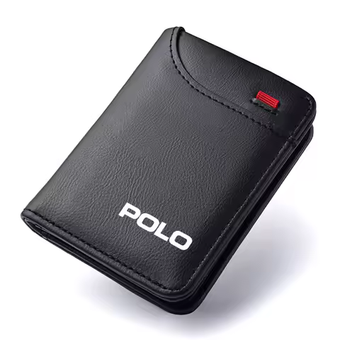Car Emblem Credit Card Purse Portable Small Wallet For Volkswagen VW Polo 6R 6N 6N2 6C 9N 9N3 Rline 