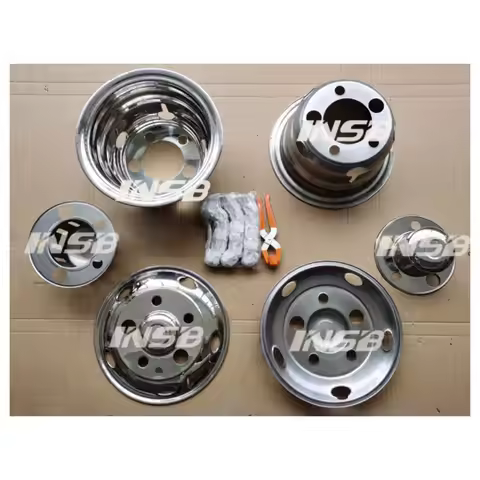INSB 1 Set Stainless Wheel Cover 16" 5nuts PCD203 NUT 41*51 for Universal Truck& Bus