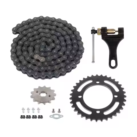 420 Chain Sprocket Kit Rear Sprocket 420 35T 145mm Front 420 13T 57mm 120L Chain for 50cc to 125cc D