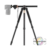 Tripod Beike Q999H has a horizontal sliding shaft for product photography, filming, has mono tripod