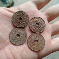uang kuno koin 1 sen bolong tembaga cent jmn belanda ekonomis murah
