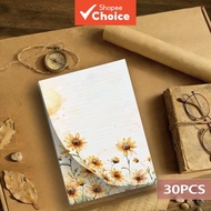 30 sheets B5 warm-toned sunflower letter paper, tear-off memo pad, suitable for notes, handwritten l