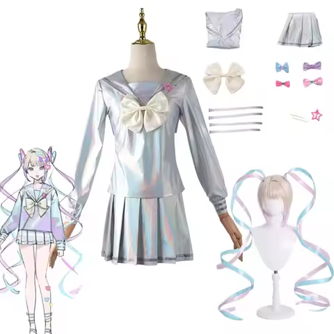 Game NEEDY GIRL OVERDOSE KAngel Cosplay Costume Full Set of Clothing Sailor Suit Jk Uniform Laser Co