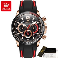 OLEVS 9936 Waterproof Multi-function High Quality Watch For Men Sport Silicone Strap Quartz Men Wris