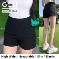 PGM กางเกงกีฬาขาสั้นกอล์ฟลำลองผู้หญิงบอดี้คอนเอวสูง XS-XL กางเกงเทนนิสรัดรูปแฟชั่นฤดูร้อน