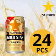 SAPPORO - GOLD STAR 啤酒 350ML x 24 酒精度:5% [原箱優惠]