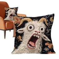 Decorative Pillow Covers Screaming Goat Soft Protector Decorations 17.72x17.72 inches Throw Pillow C