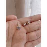 SET GOLD pendant 0.7 + earrings 0.4