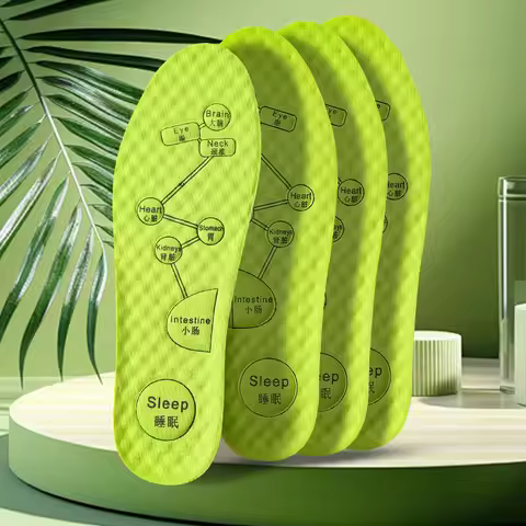 Foot Acupressure Insoles For Shoes Sole Sweat absorbing Deodorant Insole Breathable Running Insoles 