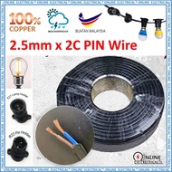 (WEATHERPROOF) COPPER 2.5mm x 2C Pin Wire 70MTRS