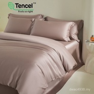 Solid Color Four-Piece Set Princess Style Light New Style Lantian High-End Feeling Bed Sheet Fine St