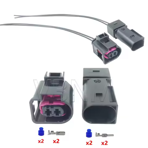 2 Pin 805-198-541 4D0971992 4D0 971 992 3.5mm Electrical Auto Cable Wire Connector For VW Passat Gol