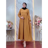 Midi syari Dress, Eid party Dress for muslim women, adults, teenagers, girls, soft Crinkle Airflow m