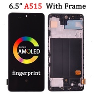 LIN Super AMOLED For Samsung A51 LCD A515 A515F A515F/DS A515FD LCD Display Touch Screen With Frame 