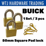 BUICK 3 pcs 50mm All-weather pad lock | HEAVY DUTY PAD LOCK / House lock Mangga pintu / Lock pintu/ Pad Lock 锁头