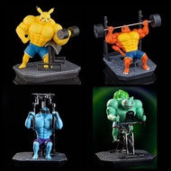 ใหม่ โมเดลฟิกเกอร์ Pokemon Muscle Pikachu Gengar Weightlifting Charmander ของเล่นสําหรับเด็ก