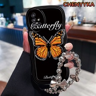 CHENYYKA Casing Hp Untuk Samsung Galaxy A51 M40s Case Casing cantik model kupu-kupu Kesing HP Kasing