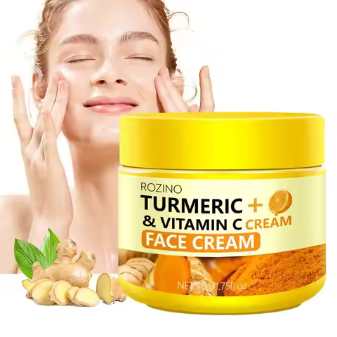 Turmeric VC Cream Smooths Wrinkles Collagen Hyaluronic Acid Improves Dull and Dry Skin Oil Control M