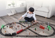 Train Set for Kids Train Toys for Boys with Light & Sounds Include Locomotive Engine 5Cars and Track