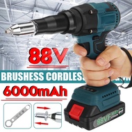AC 110240V Rivet Nut Guns Drill Insert Riveting Tool Brushess Electric Rivet Guns With LED Light 3.2