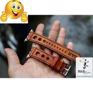 LIGHT BROWN GENUINE COW LEATHER WATCH STRAP FOR WATCH - R.A.M D33 - GENUINE R.A.M LEATHER.