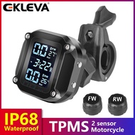 EKLEVA Giám Sát Nhiệt Độ Lốp Xe Động Cơ TPMS Sạc USB Với 2 Cảm Biến-INTL