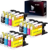Wolfgray LC75 LC71 LC79 Ink Cartridges Compatible with Brother LC71CL LC-75 LC75XL LC75CL XL for MFC