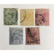 1891 Malaya Selangor Tiger Stamps