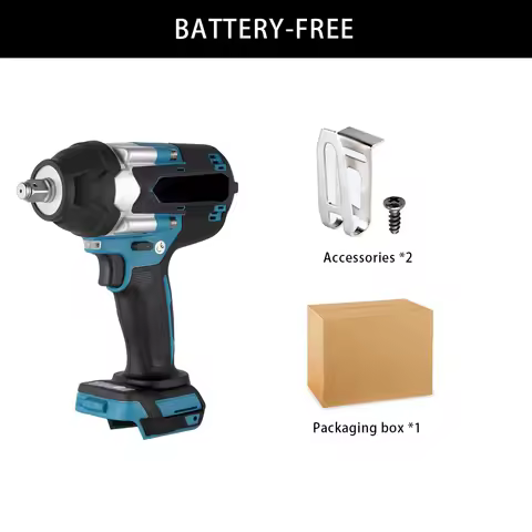 1/2" Brushless Electric Impact Wrench 2800N.M Torque Removal Screw Nut Screwdriver Home Power Tool f